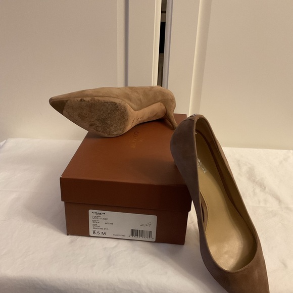 Coach Brown Suede Heels - Picture 2 of 4